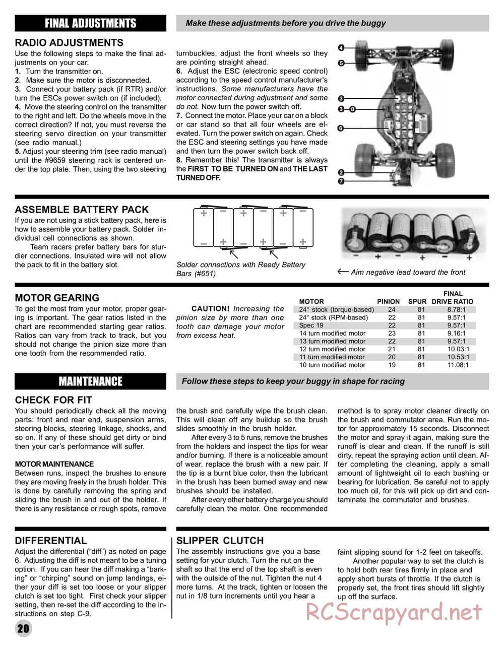 Team Associated - RC10 B4 Factory Team - Manual - Page 18
