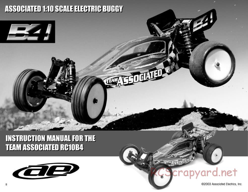 Team Associated - RC10 B4 Team - Manual - Page 1