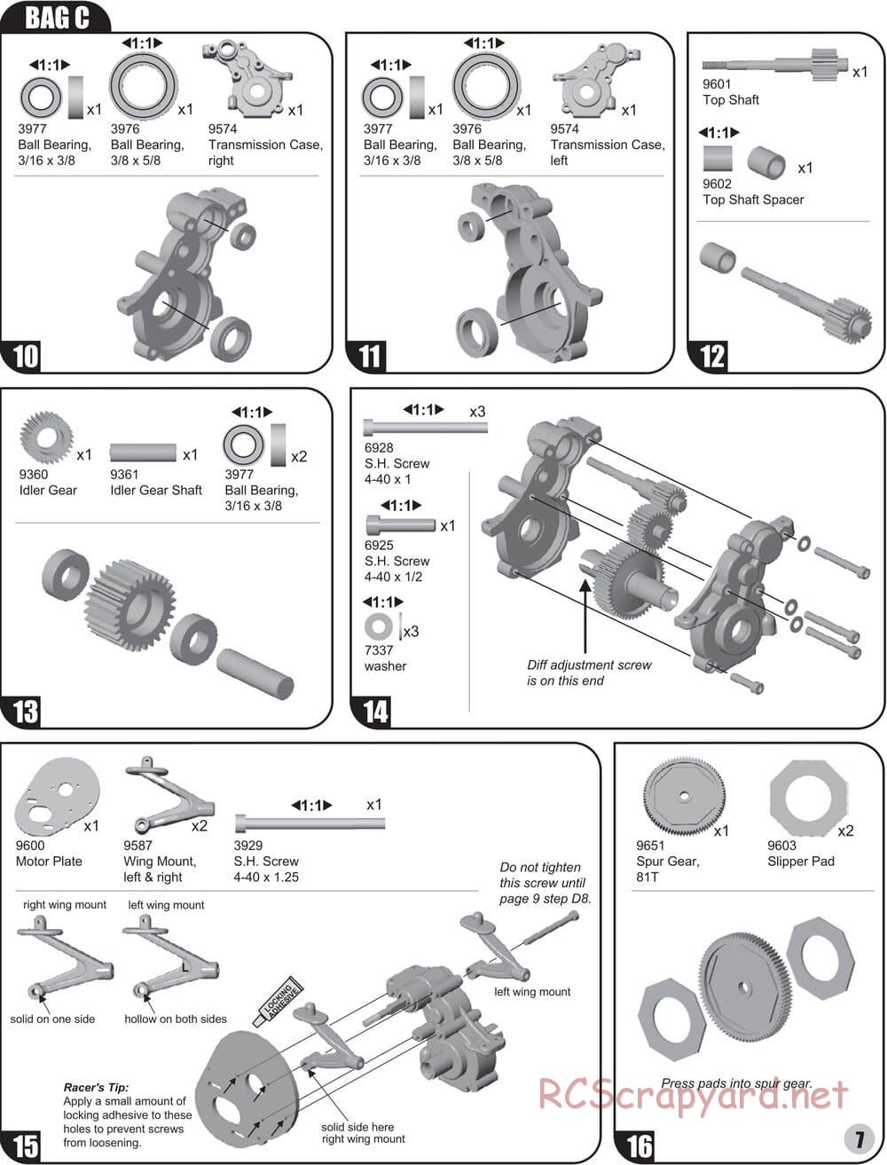 Team Associated - RC10 B4 Team - Manual - Page 7