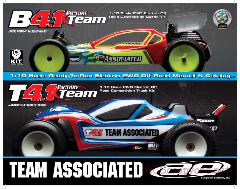 Team Associated - RC10 B4.1 Factory Team - Manual - Page 1