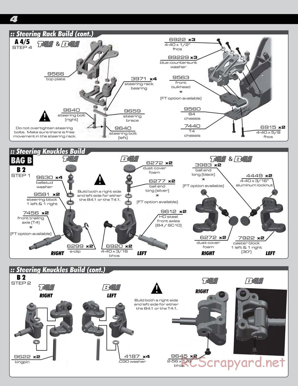 Team Associated - RC10 T4.1 Factory Team - Manual - Page 4