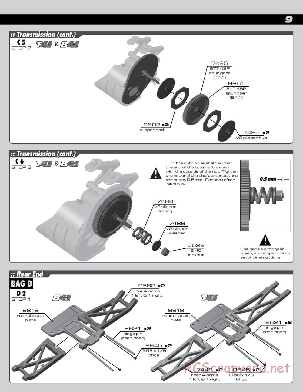 Team Associated - RC10 B4.1 Factory Team - Manual - Page 9