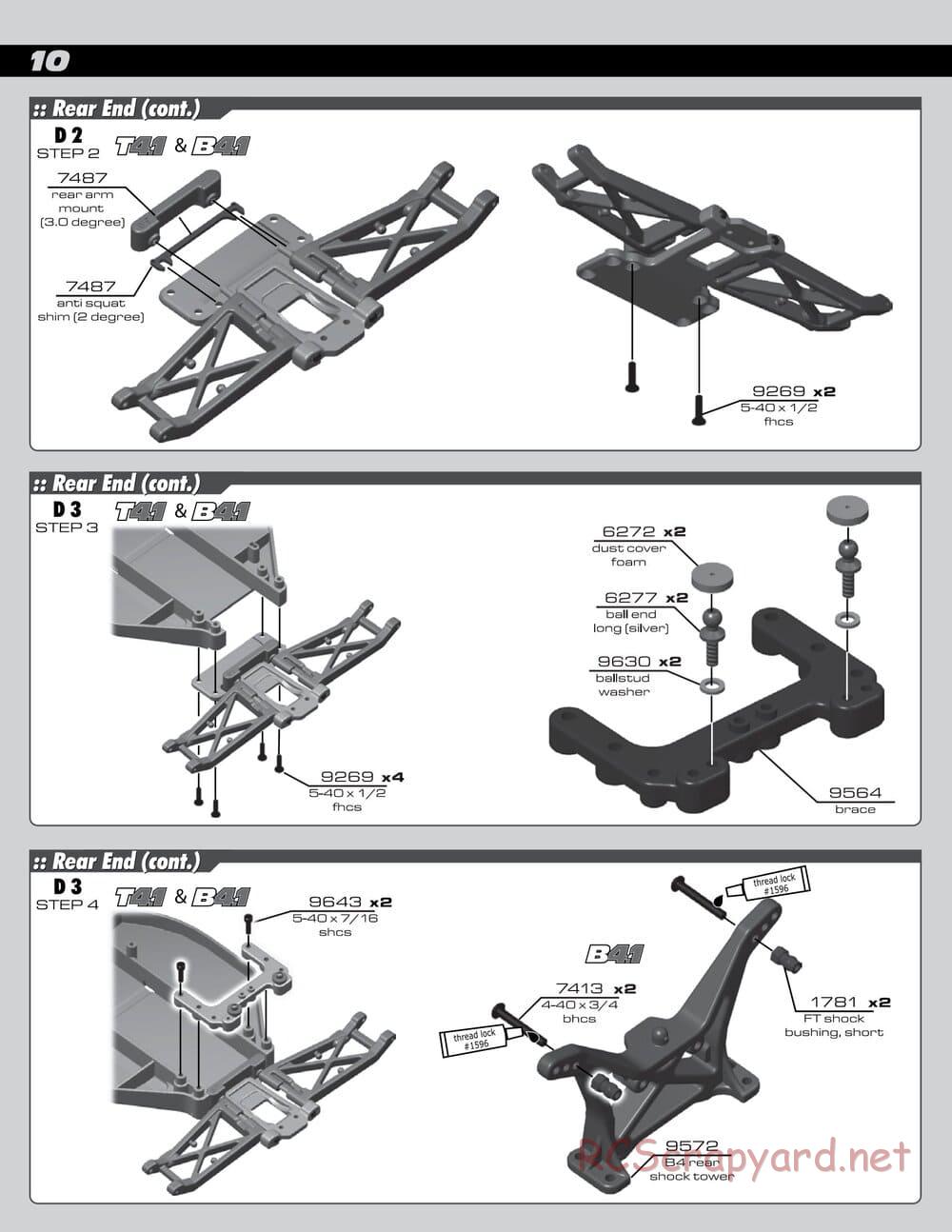 Team Associated - RC10 T4.1 Factory Team - Manual - Page 10