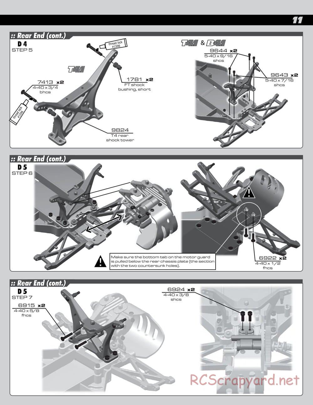 Team Associated - RC10 B4.1 Factory Team - Manual - Page 11