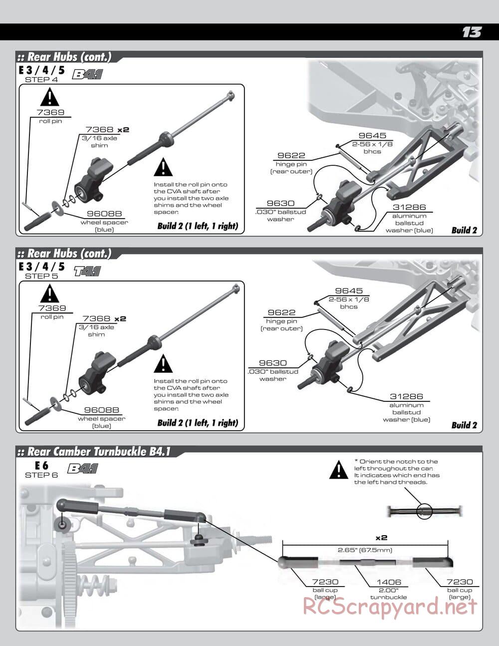 Team Associated - RC10 T4.1 Factory Team - Manual - Page 13