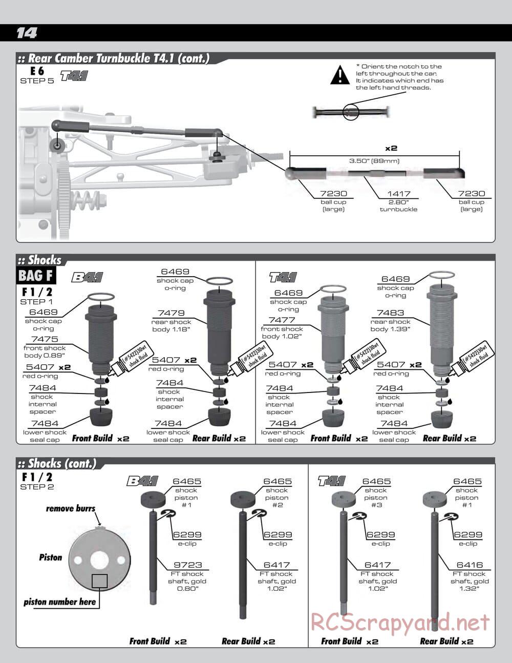 Team Associated - RC10 B4.1 Factory Team - Manual - Page 14