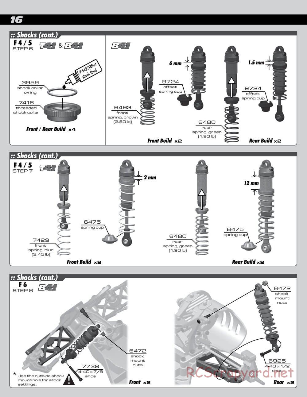 Team Associated - RC10 T4.1 Factory Team - Manual - Page 16