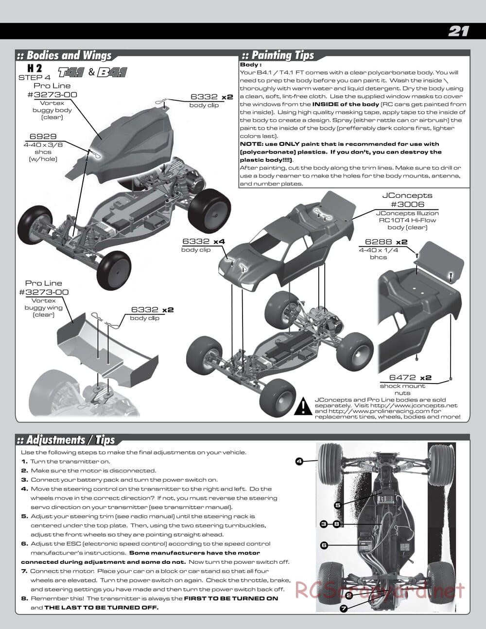 Team Associated - RC10 B4.1 Factory Team - Manual - Page 21
