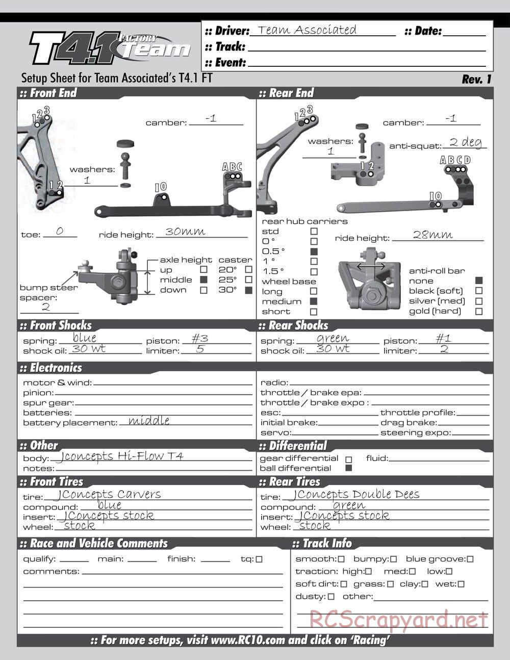 Team Associated - RC10 B4.1 Factory Team - Manual - Page 25