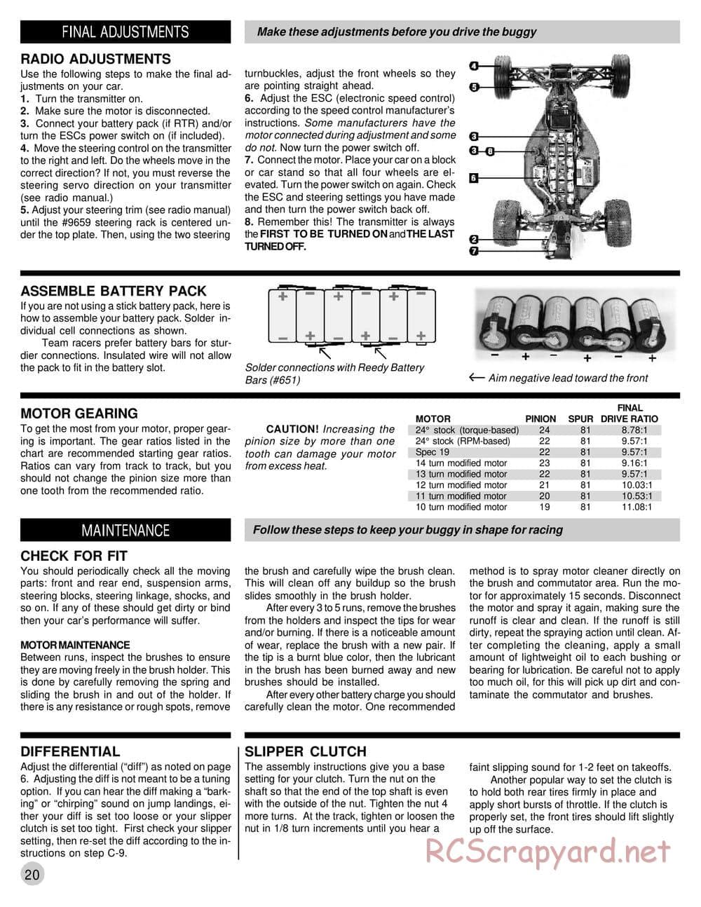 Team Associated - RC10 B4 RS - RTR - Manual - Page 18