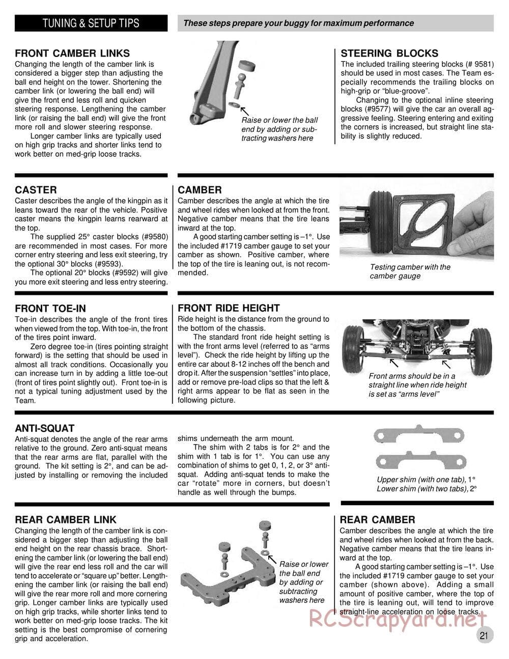 Team Associated - RC10 B4 RS - RTR - Manual - Page 19