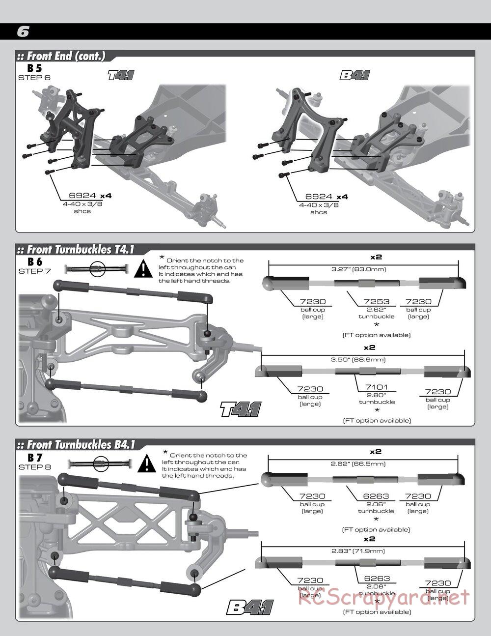 Team Associated - RC10 B4.1 RTR - Manual - Page 6