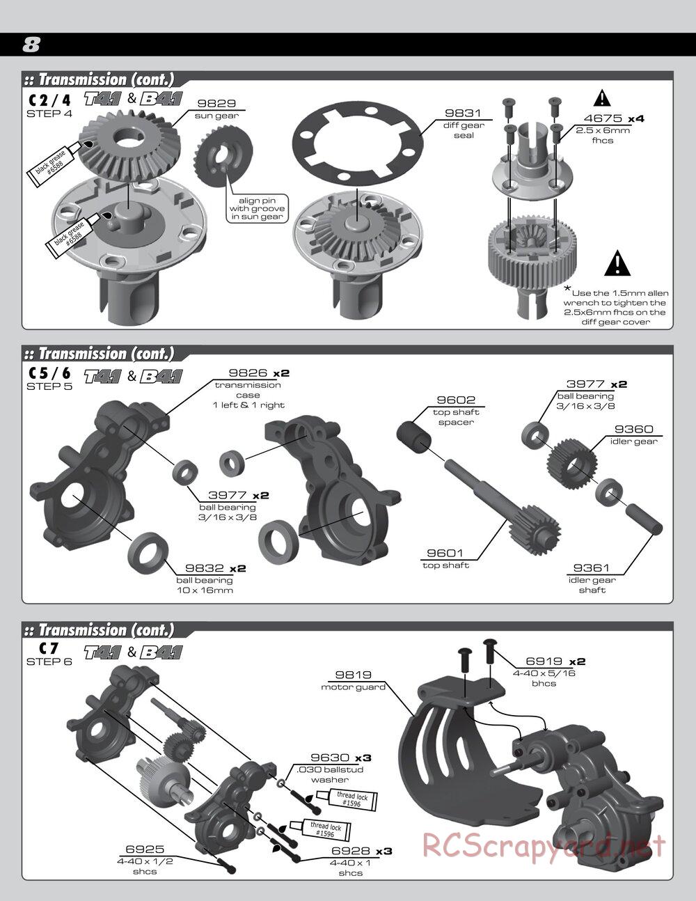 Team Associated - RC10 T4.1 RTR - Manual - Page 8