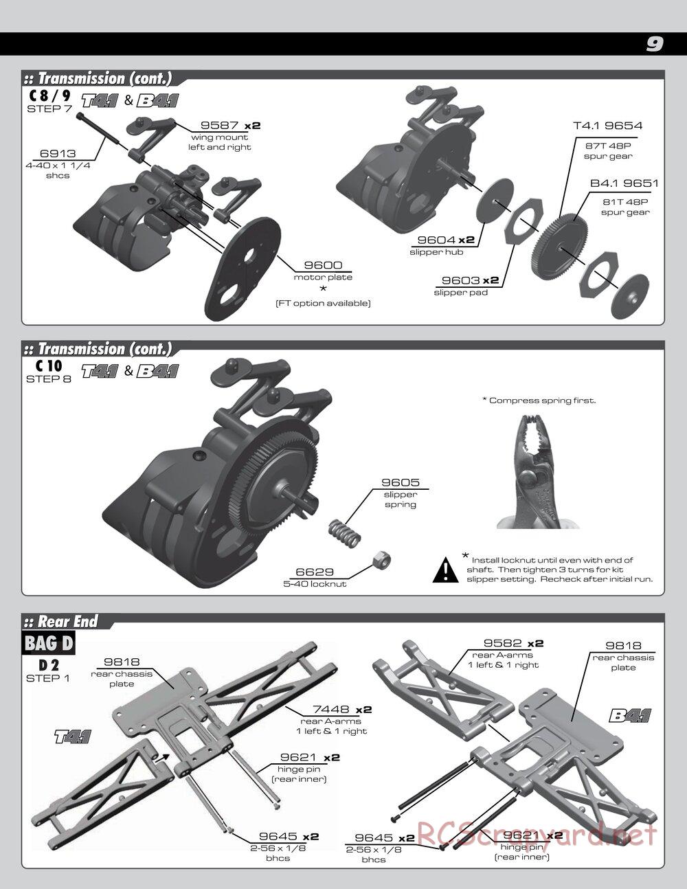 Team Associated - RC10 T4.1 RTR - Manual - Page 9