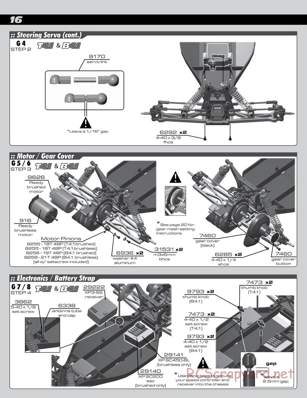 Team Associated - RC10 T4.1 RTR - Manual - Page 16