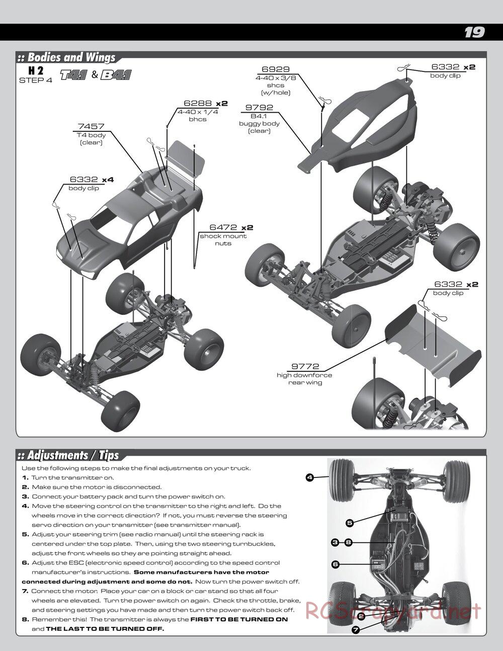 Team Associated - RC10 B4.1 RTR - Manual - Page 19