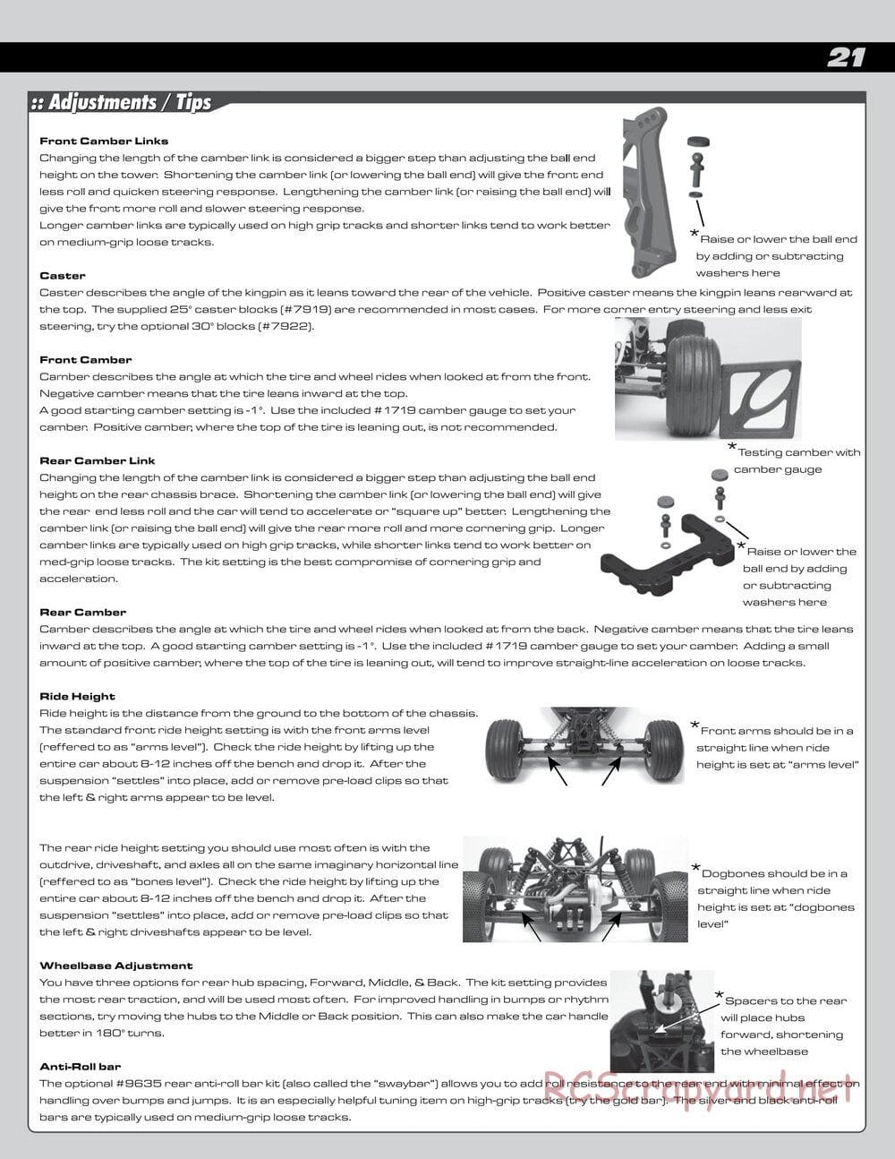 Team Associated - RC10 B4.1 RTR - Manual - Page 21