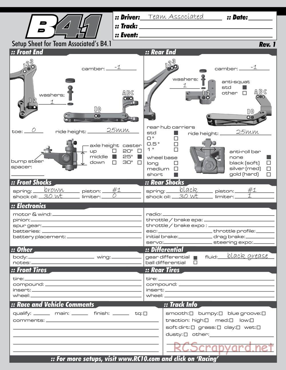 Team Associated - RC10 T4.1 RTR - Manual - Page 23