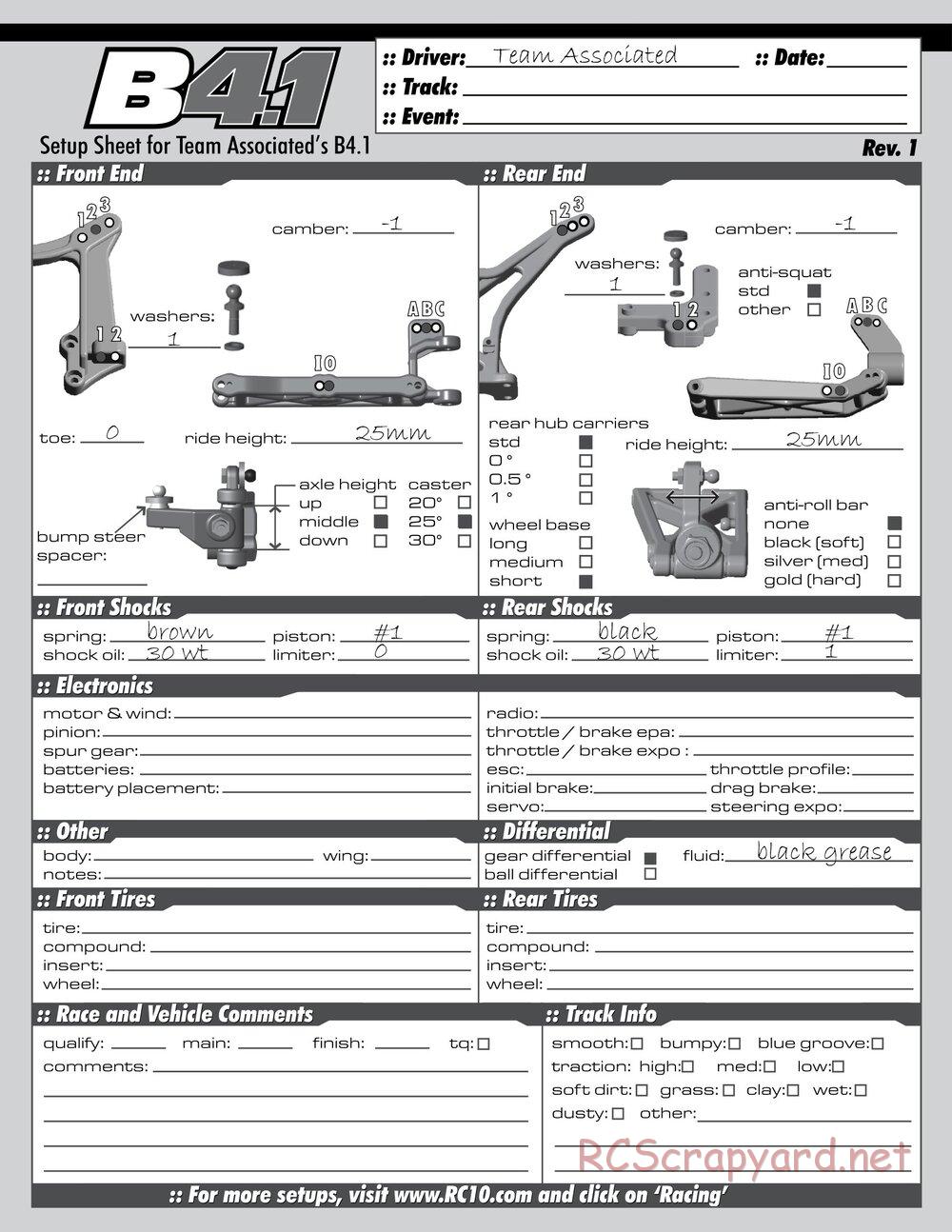 Team Associated - RC10 B4.1 RTR - Manual - Page 23