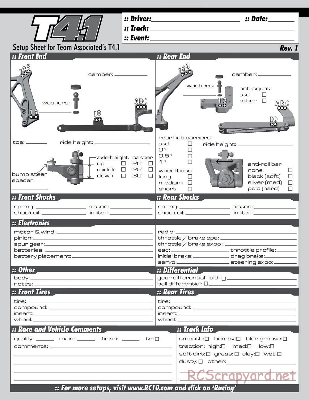 Team Associated - RC10 T4.1 RTR - Manual - Page 25
