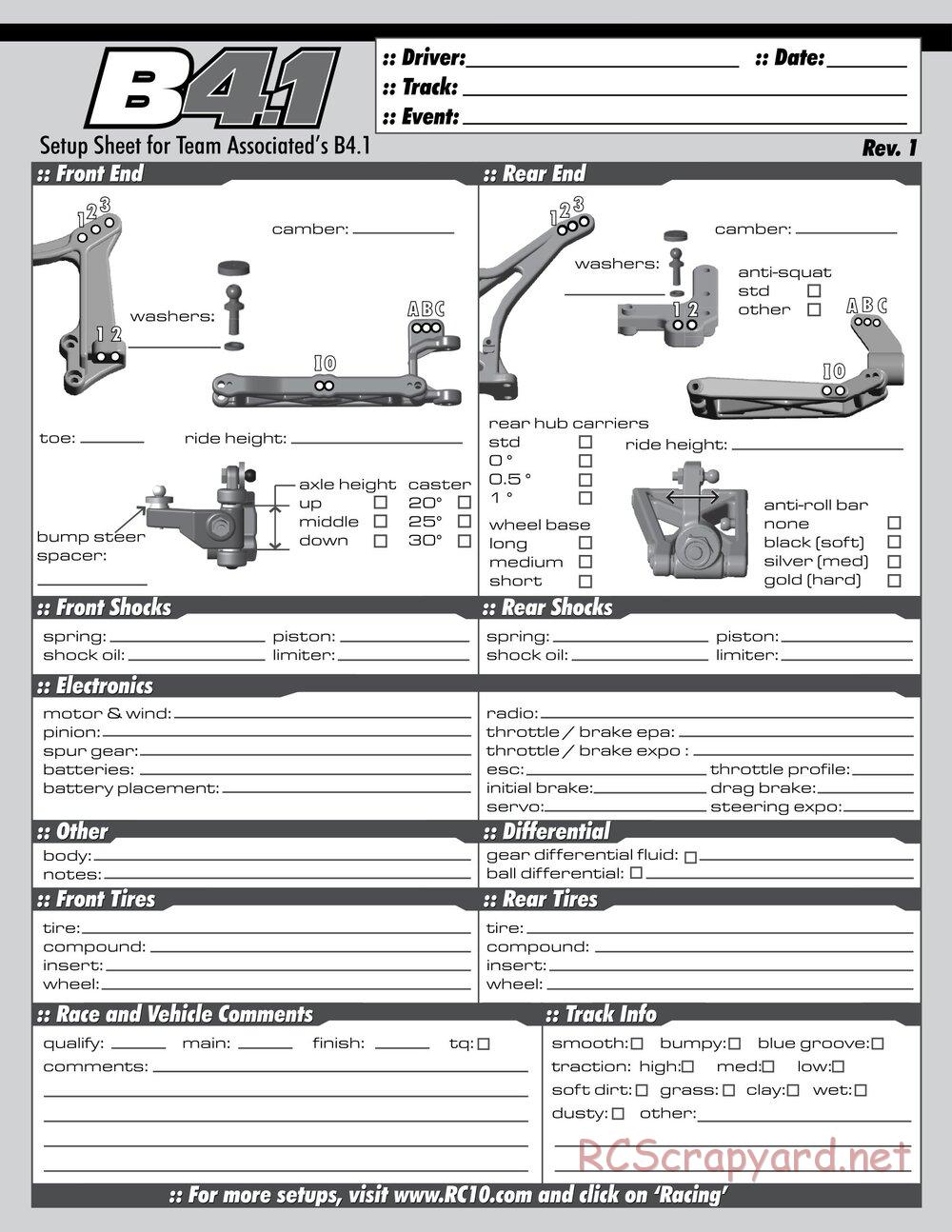 Team Associated - RC10 B4.1 RTR - Manual - Page 26