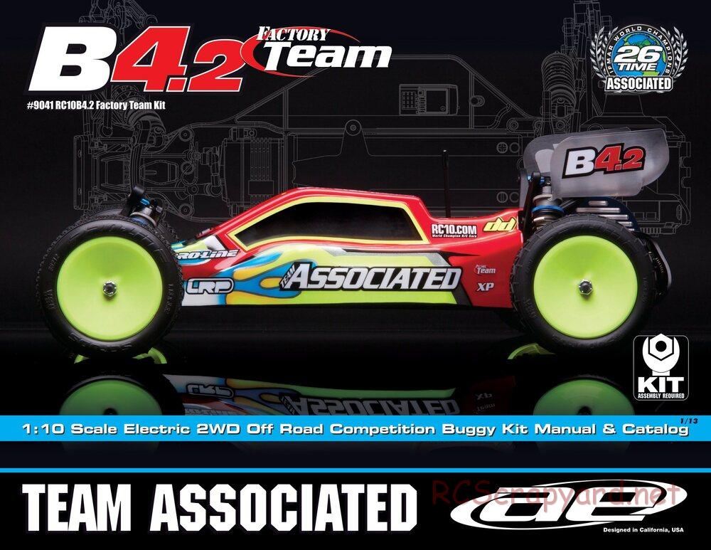 Team Associated - RC10 B4.2 Factory Team - Manual - Page 1