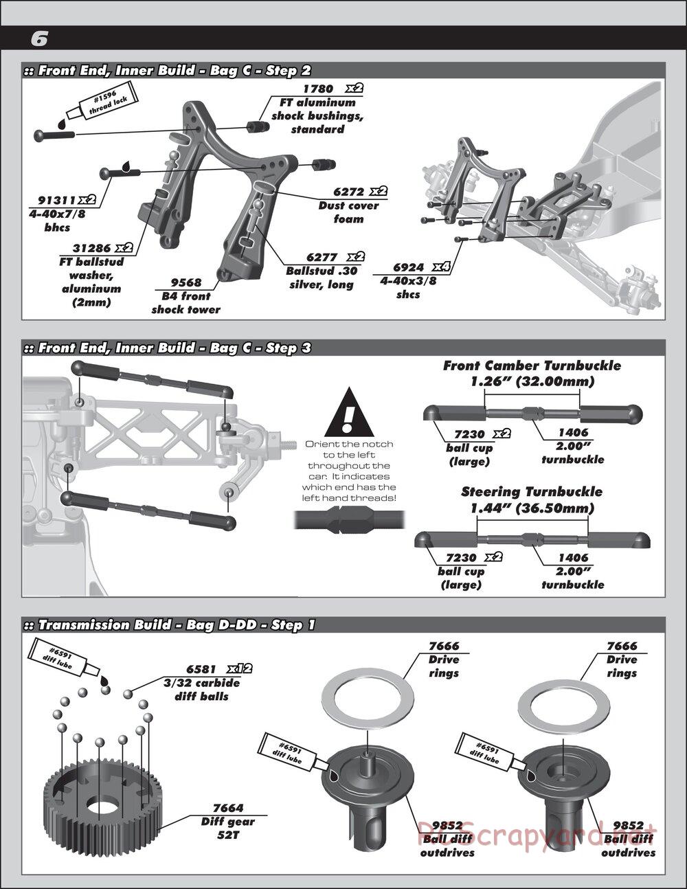 Team Associated - RC10 B4.2 Factory Team - Manual - Page 6