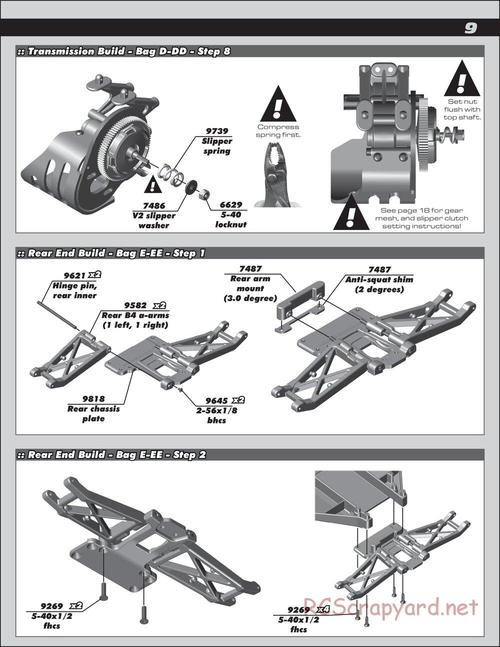 Team Associated - RC10 B4.2 Factory Team - Manual - Page 9