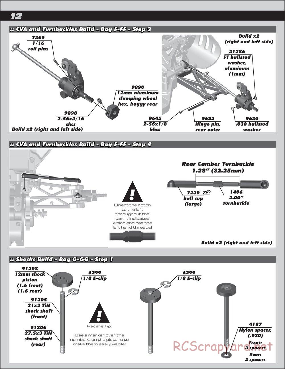 Team Associated - RC10 B4.2 Factory Team - Manual - Page 12