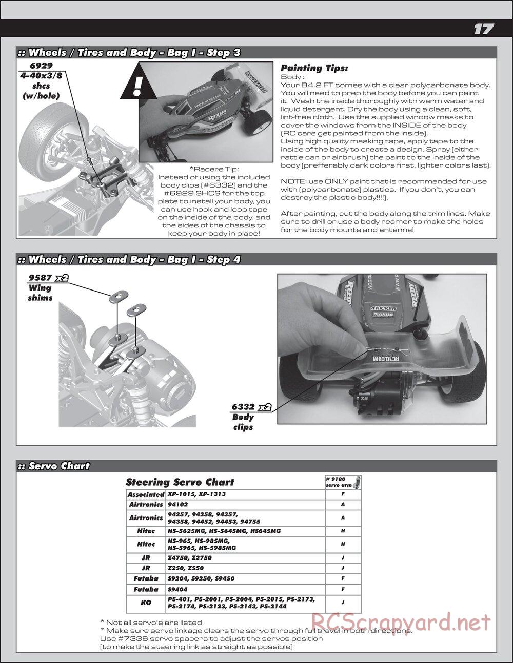 Team Associated - RC10 B4.2 Factory Team - Manual - Page 17