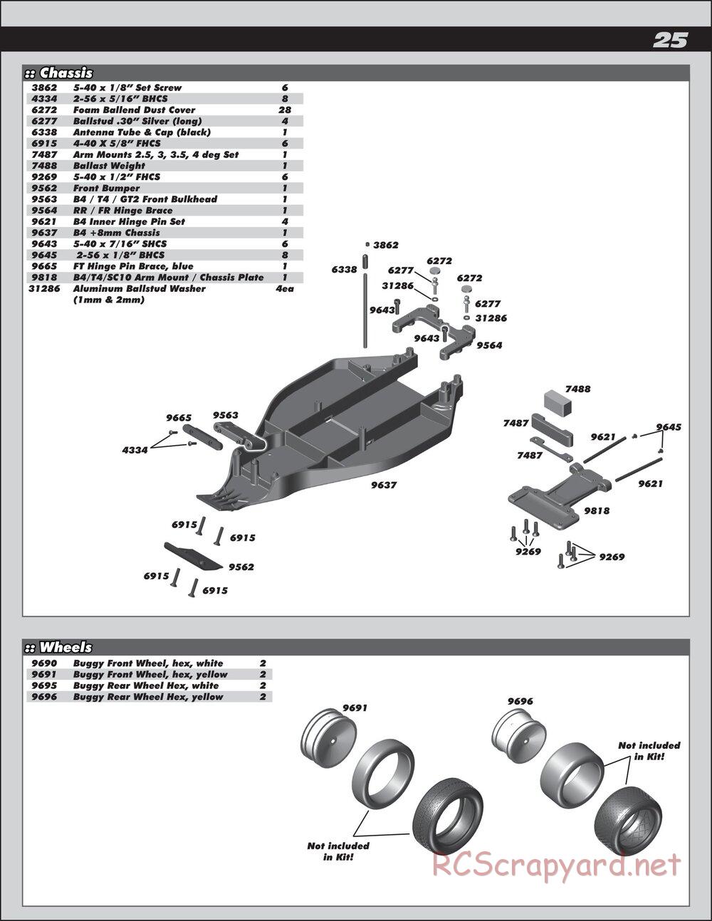 Team Associated - RC10 B4.2 Factory Team - Manual - Page 25