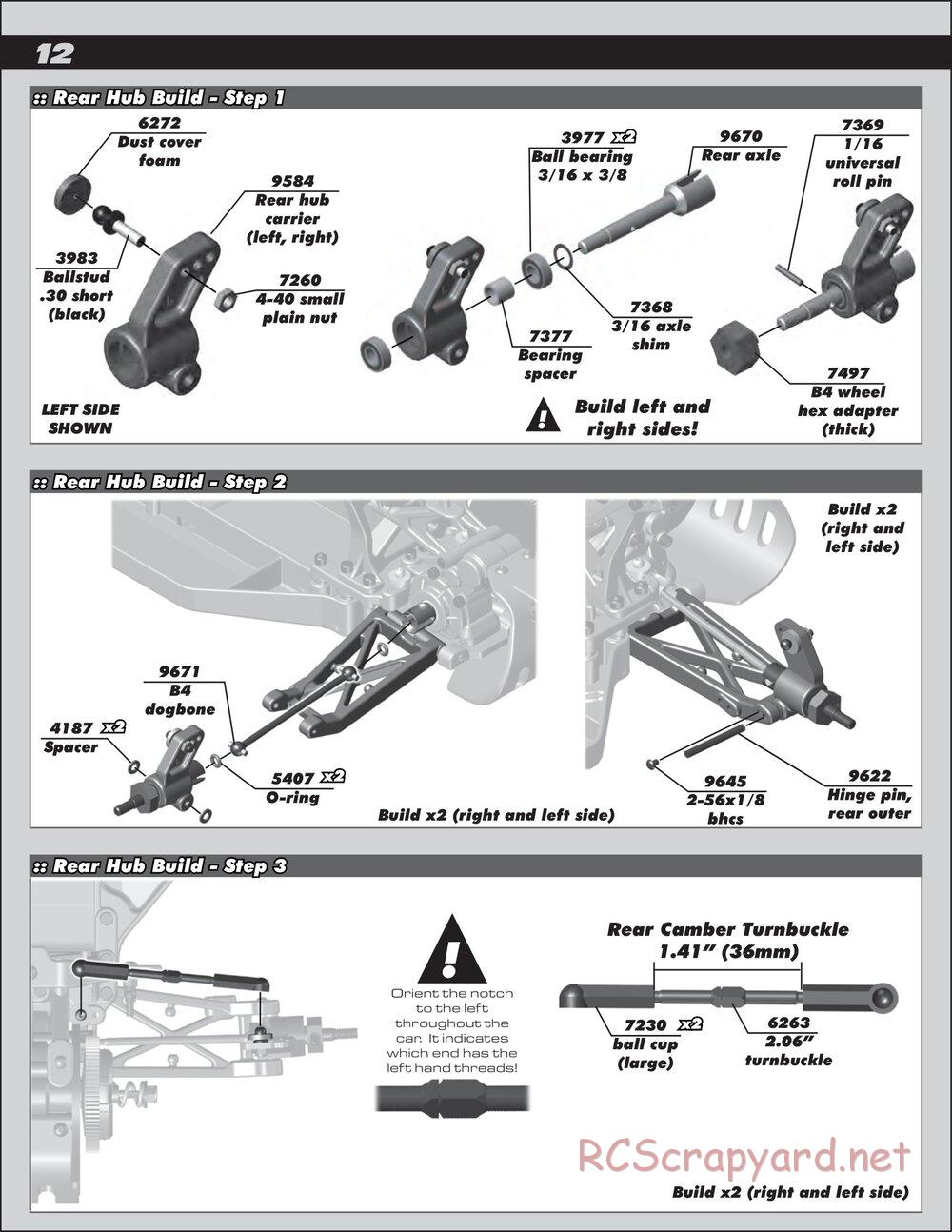 Team Associated - RC10 B4.2 RS RTR - Manual - Page 12