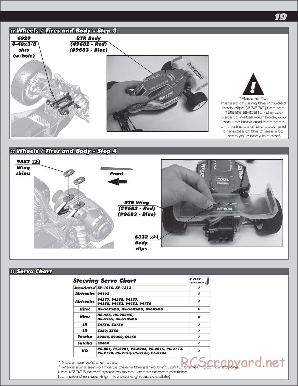 Team Associated - RC10 B4.2 RS RTR - Manual - Page 19