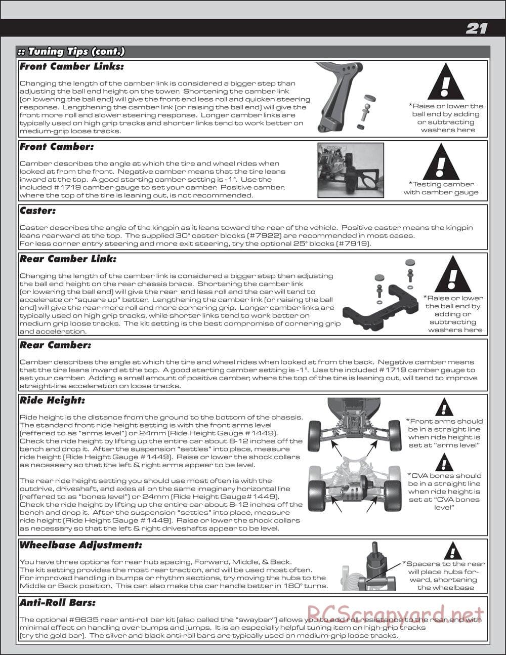 Team Associated - RC10 B4.2 RS RTR - Manual - Page 21