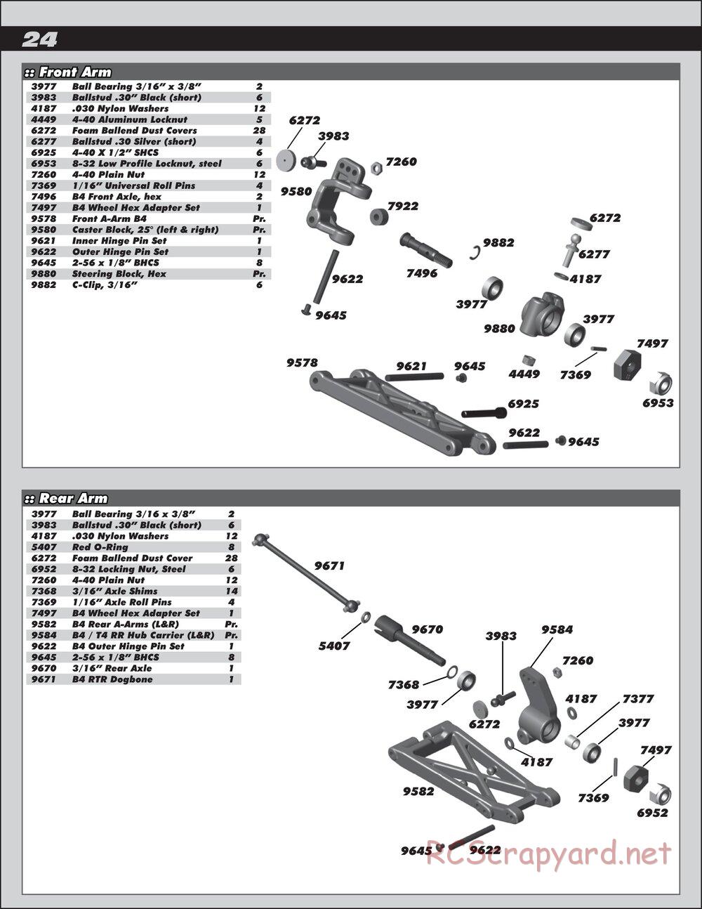 Team Associated - RC10 B4.2 RS RTR - Manual - Page 24