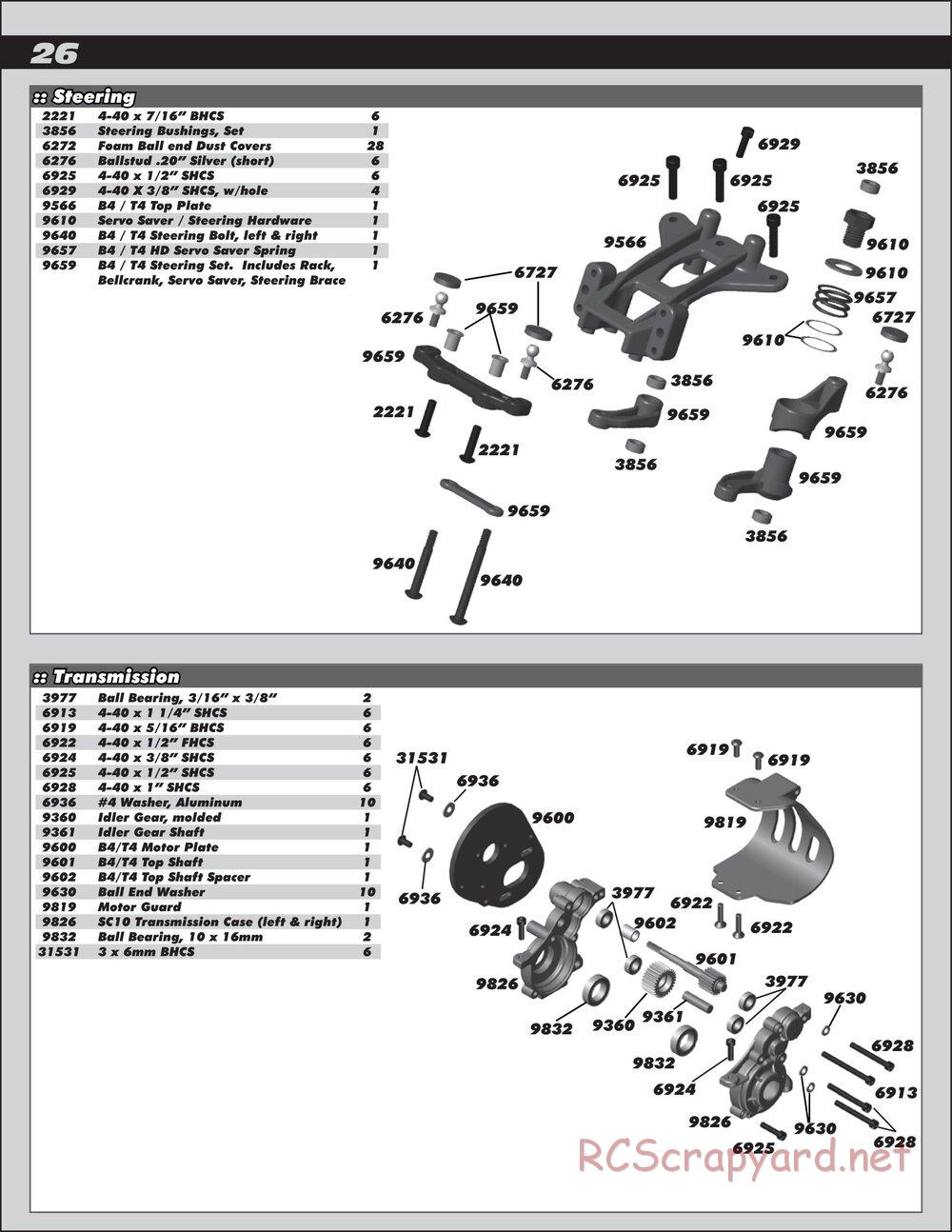 Team Associated - RC10 B4.2 RS RTR - Manual - Page 26