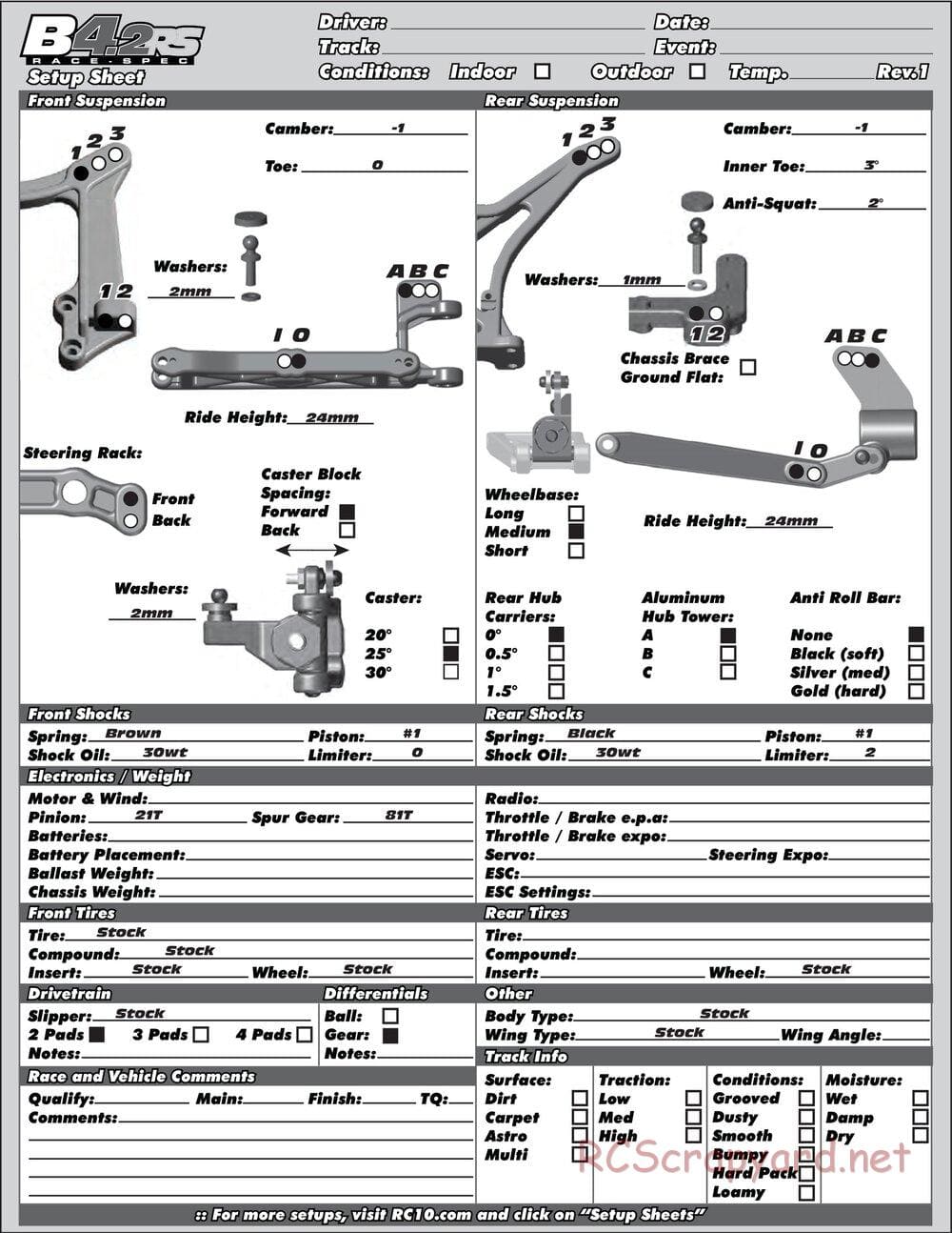 Team Associated - RC10 B4.2 RS RTR - Manual - Page 31