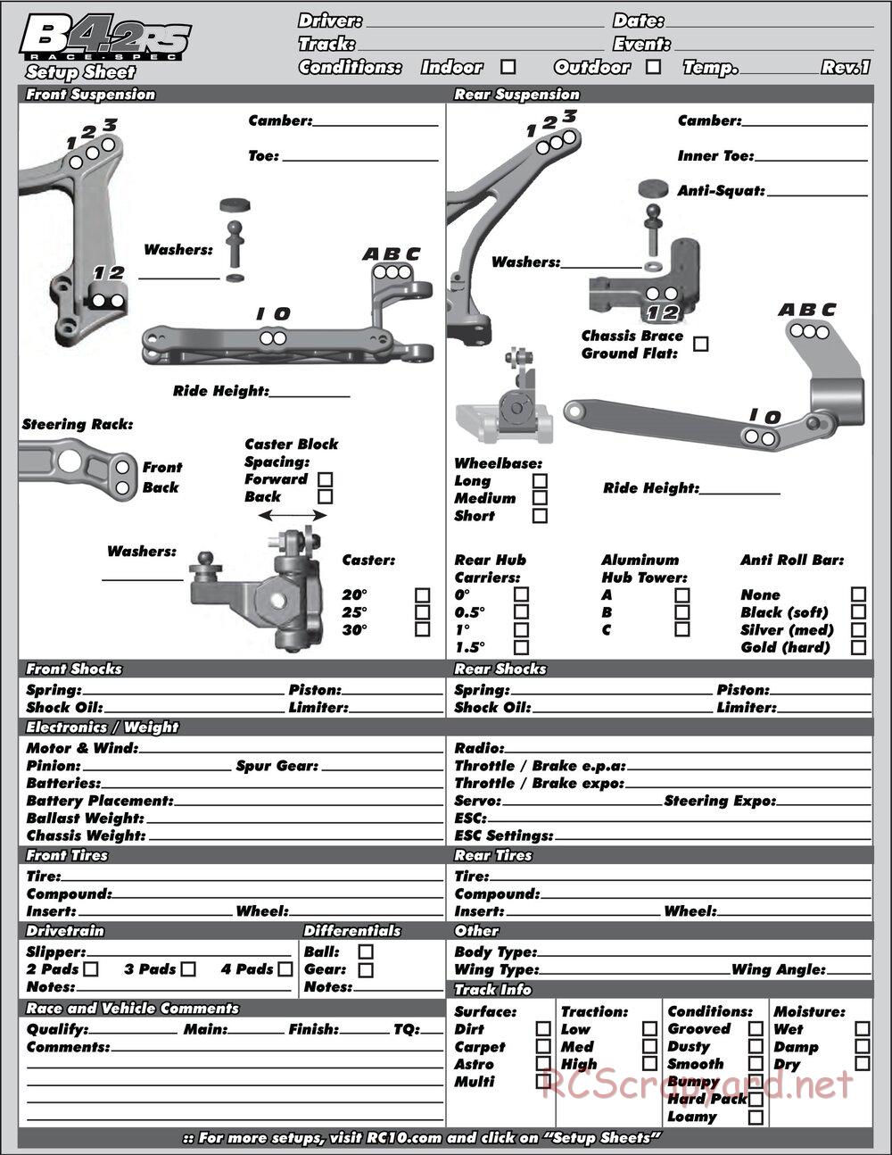 Team Associated - RC10 B4.2 RS RTR - Manual - Page 33