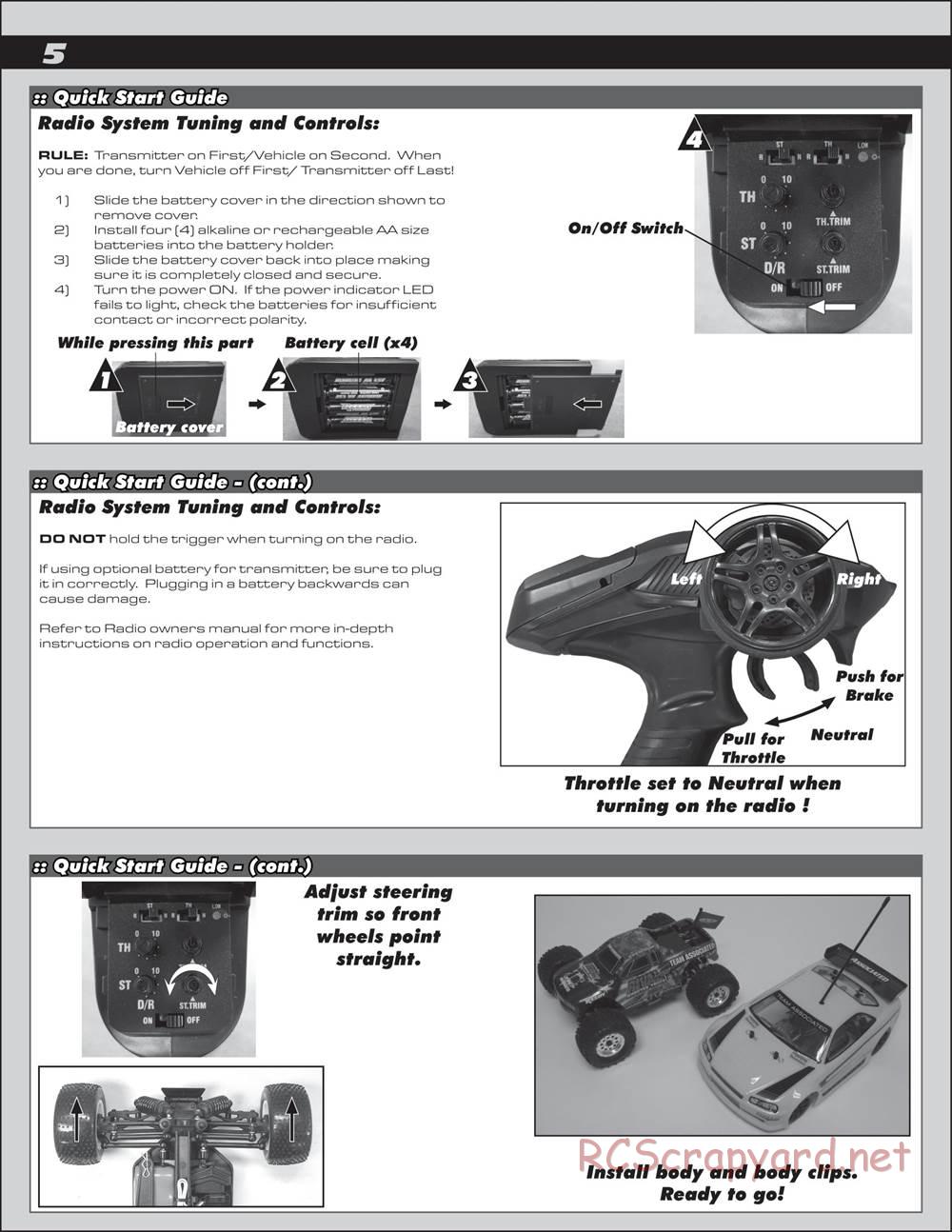 Team Associated - Apex Touring 1:18 - Manual - Page 5