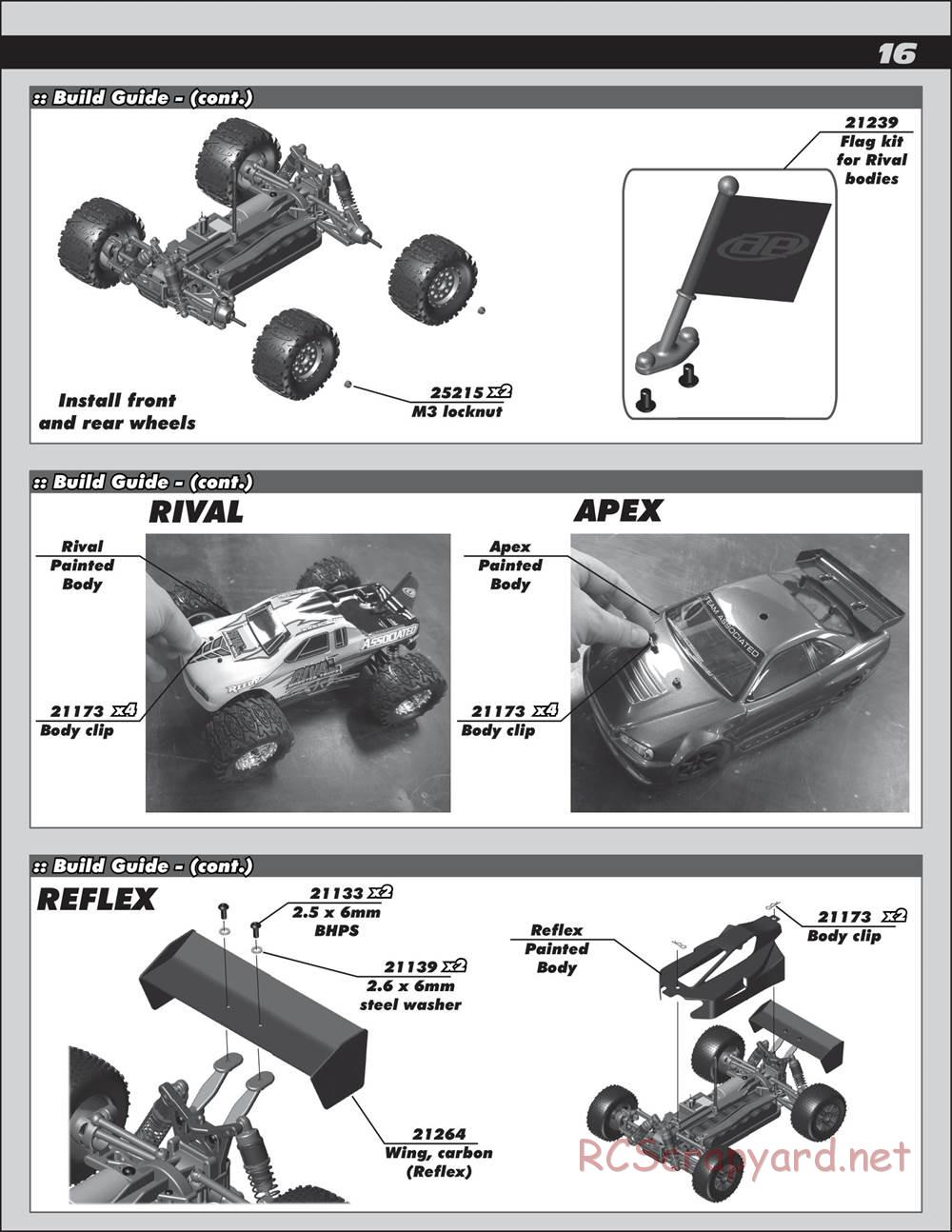 Team Associated - Apex Touring 1:18 - Manual - Page 16