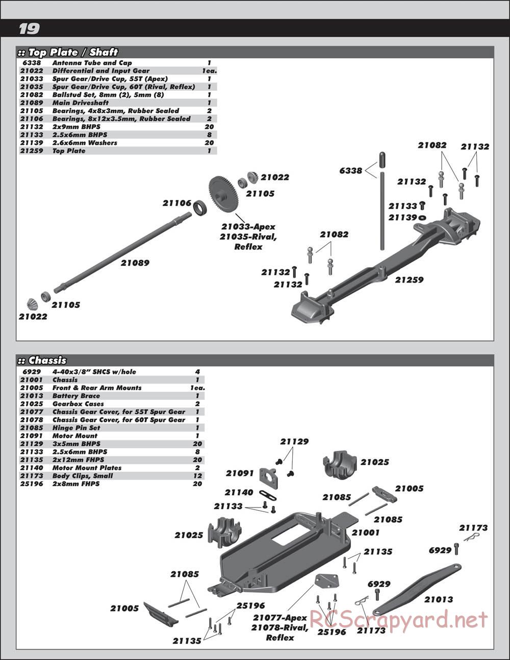 Team Associated - Apex Touring 1:18 - Manual - Page 19