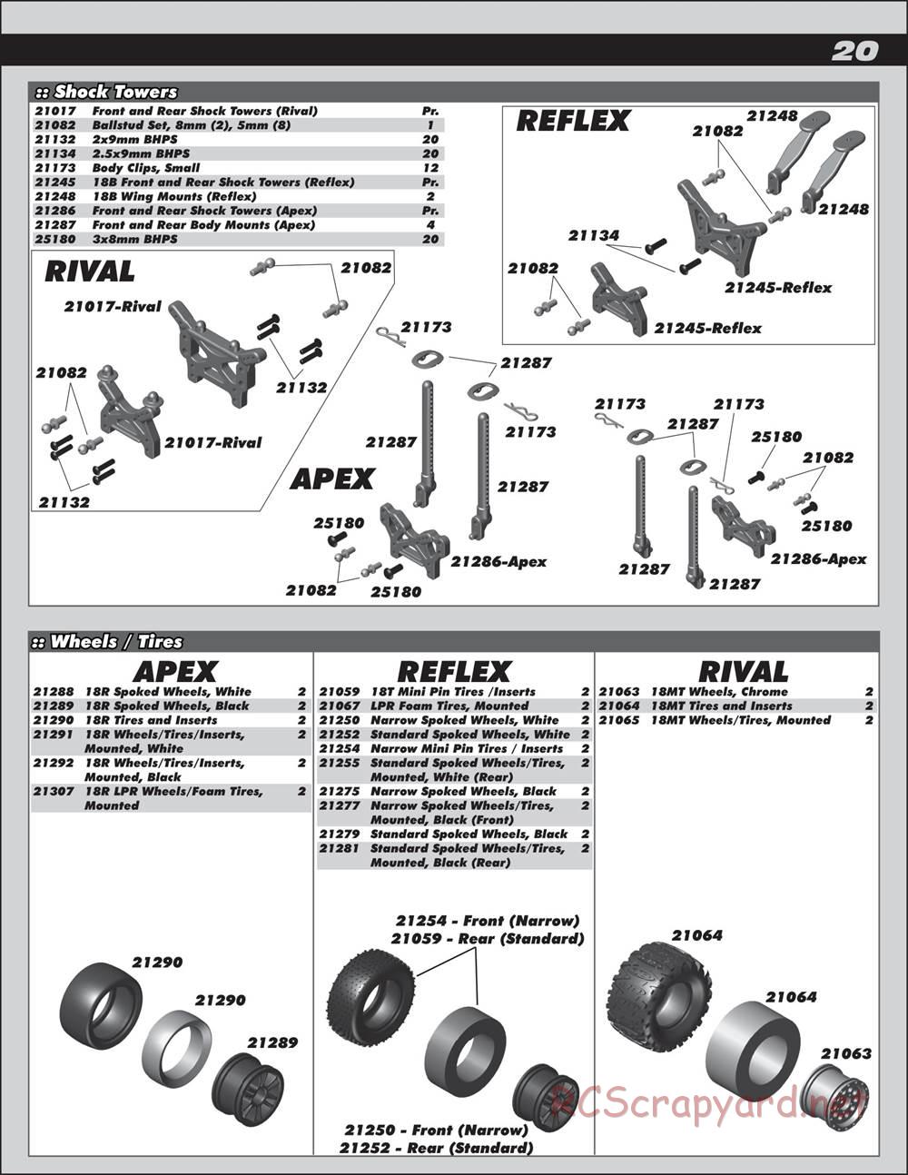 Team Associated - Apex Touring 1:18 - Manual - Page 20