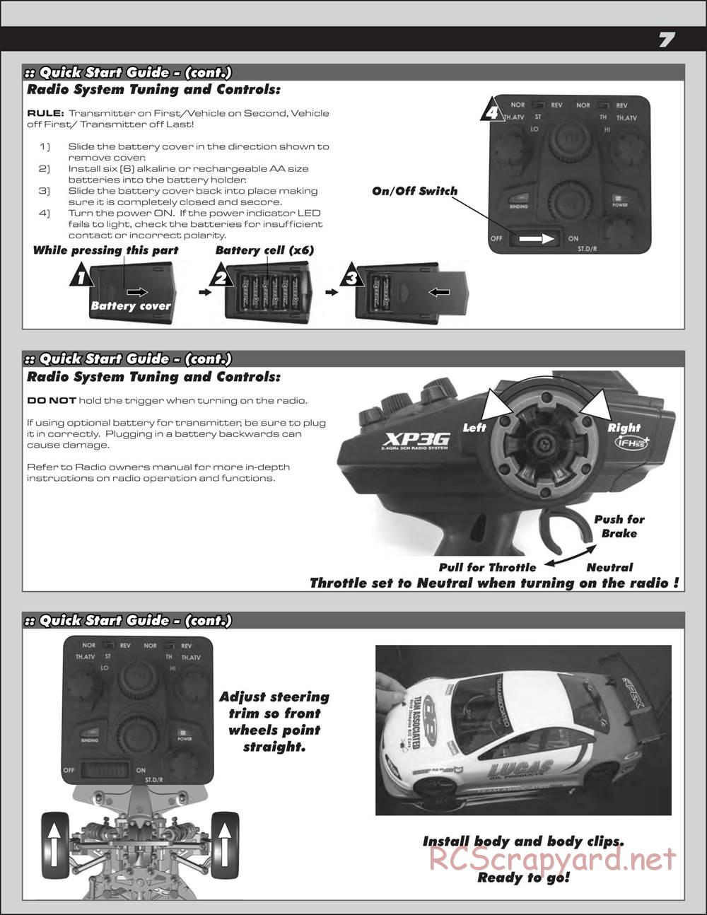 Team Associated - Apex V-Type - Qualifier Series - Manual - Page 7