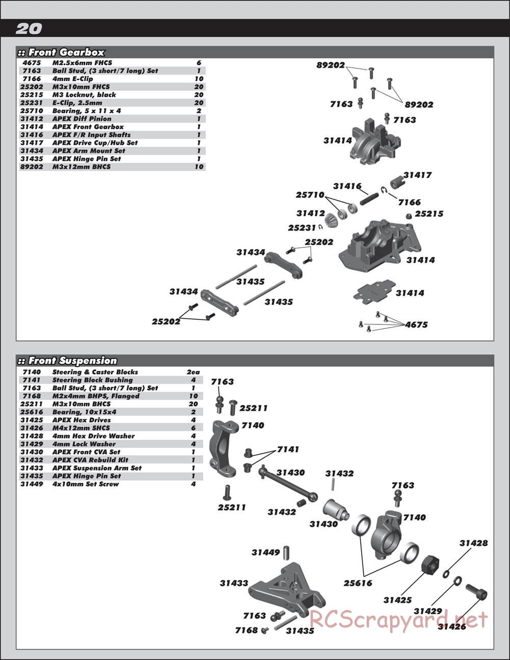 Team Associated - Apex V-Type - Qualifier Series - Manual - Page 20