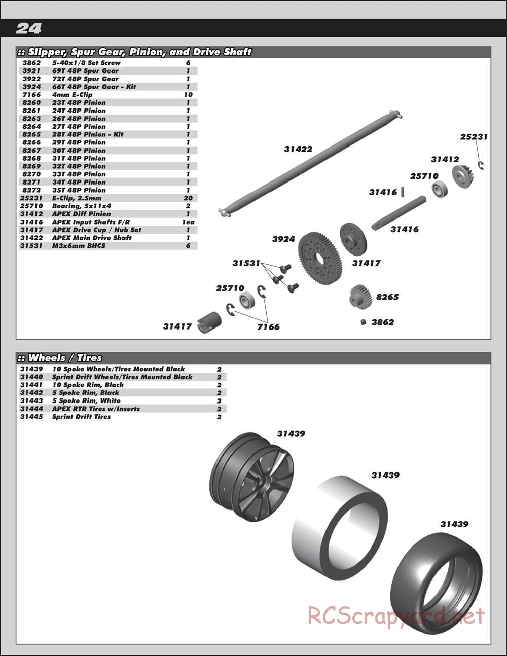 Team Associated - Apex V-Type - Qualifier Series - Manual - Page 24