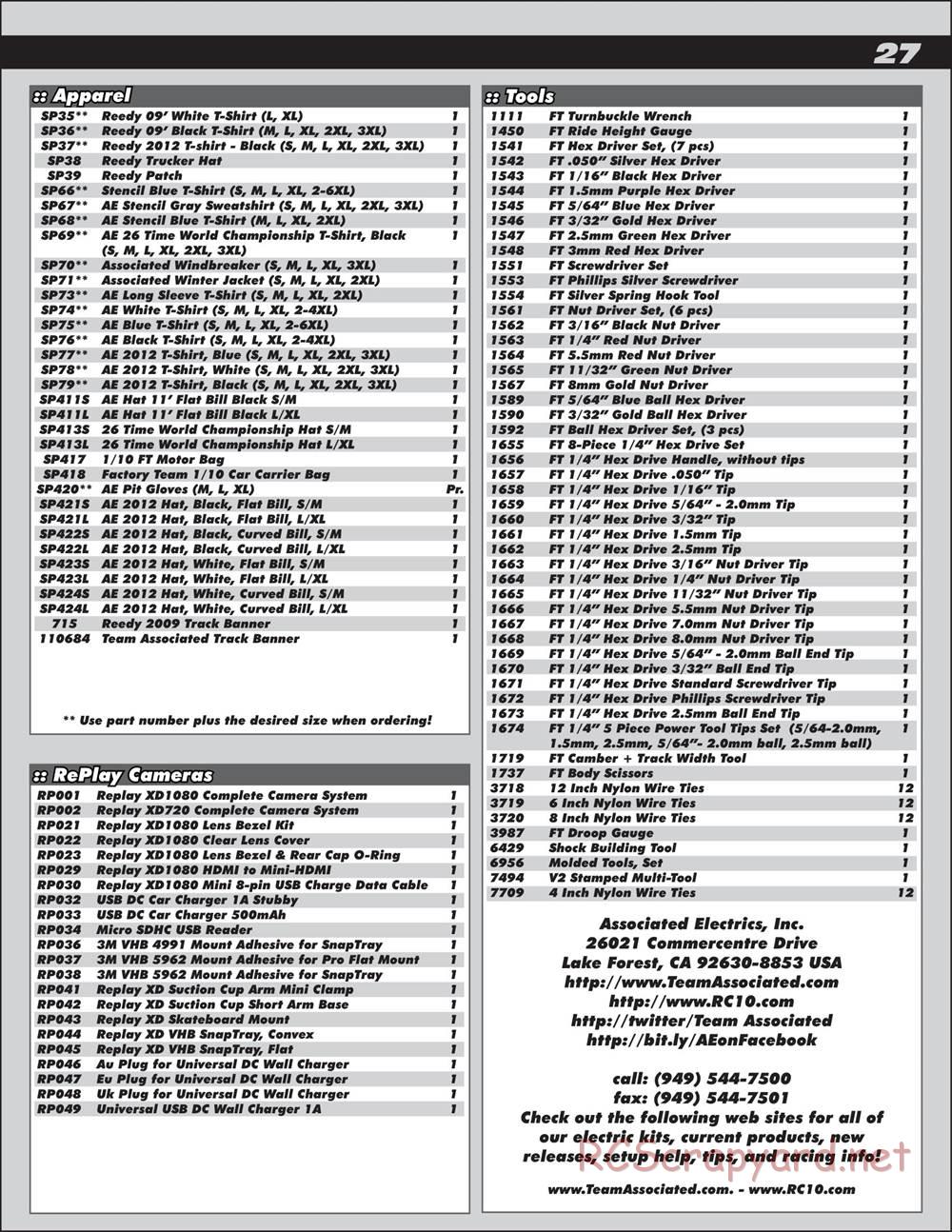 Team Associated - Apex V-Type - Qualifier Series - Manual - Page 27