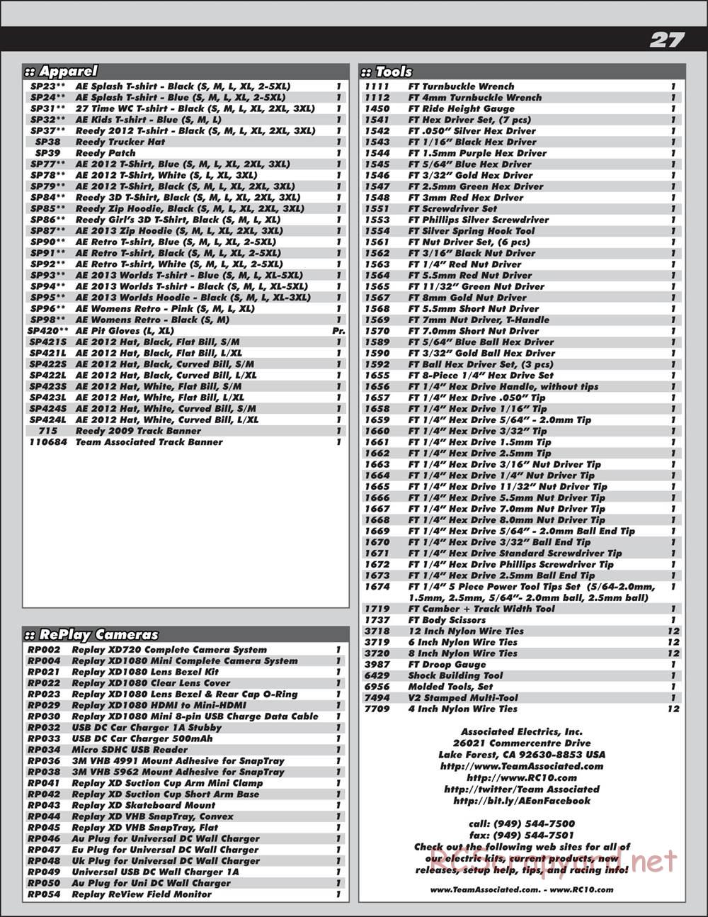 Team Associated - Apex Qualifier Series - Manual - Page 27