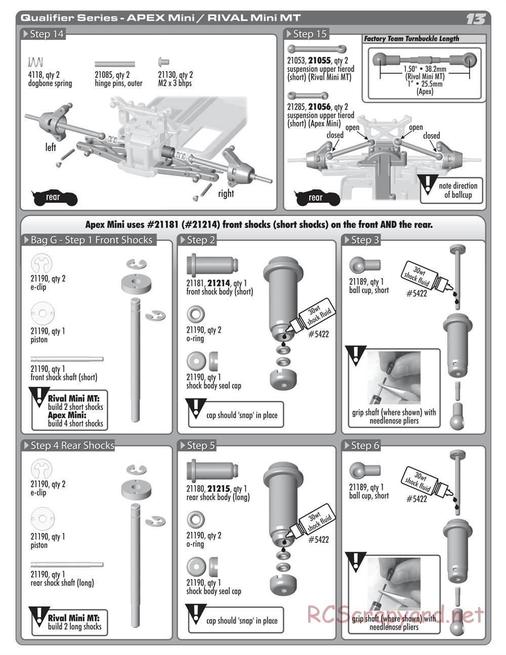 Team Associated - Apex Mini - Manual - Page 12