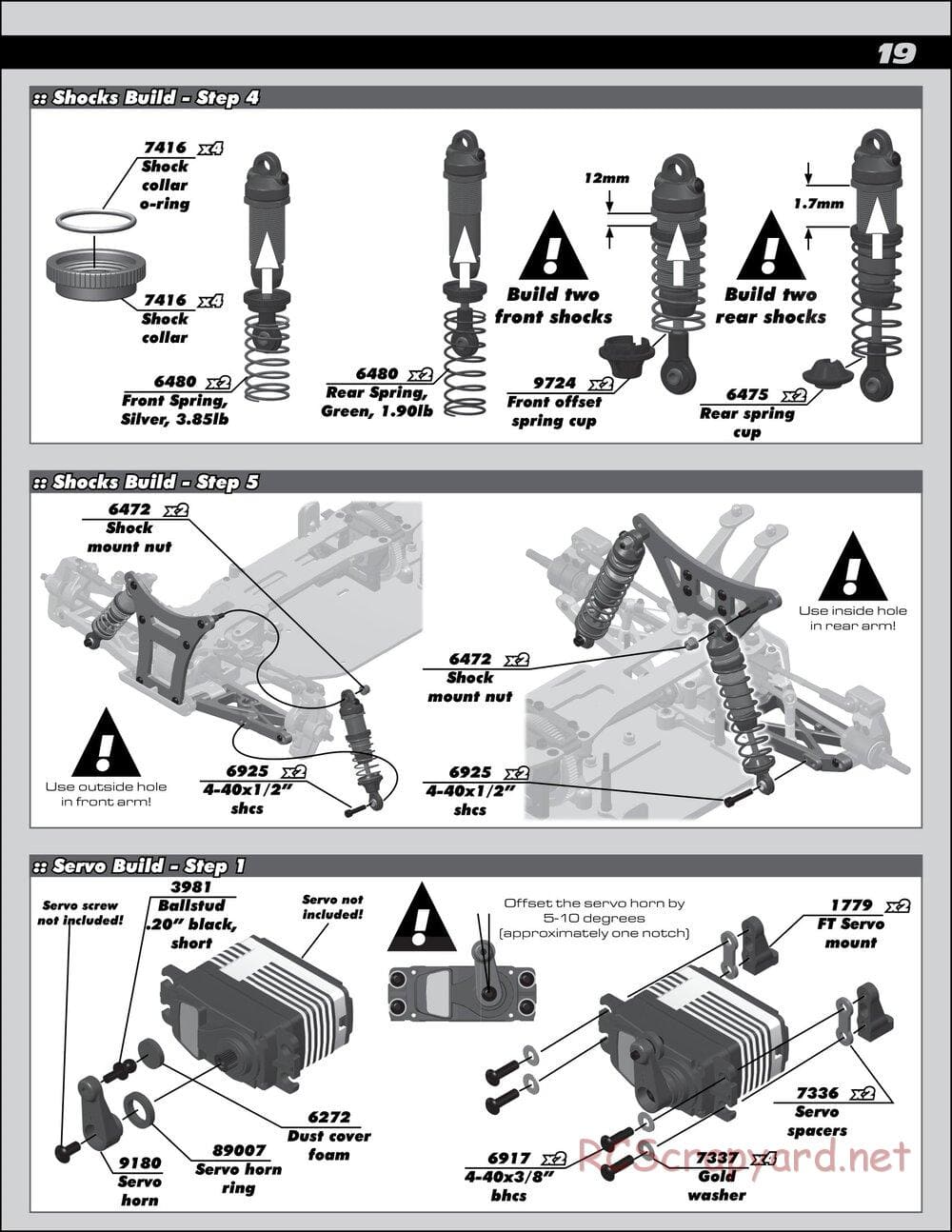 Team Associated - B44.1 Factory Team - Manual - Page 19