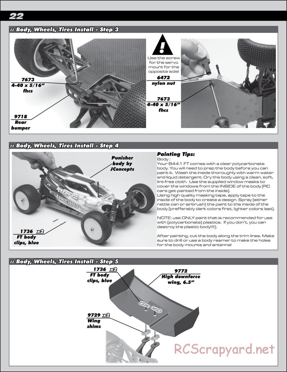 Team Associated - B44.1 Factory Team - Manual - Page 22